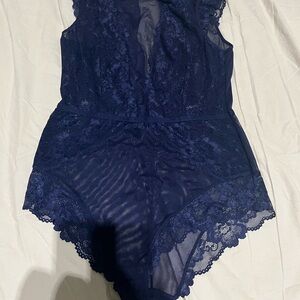 H&M Midnight Blue Lace Bodysuit